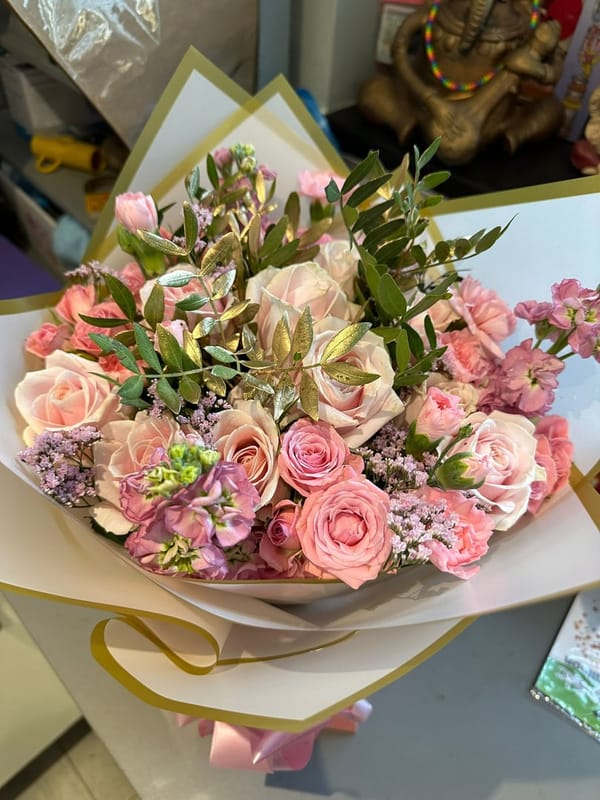 Pastel bridal bouquet
